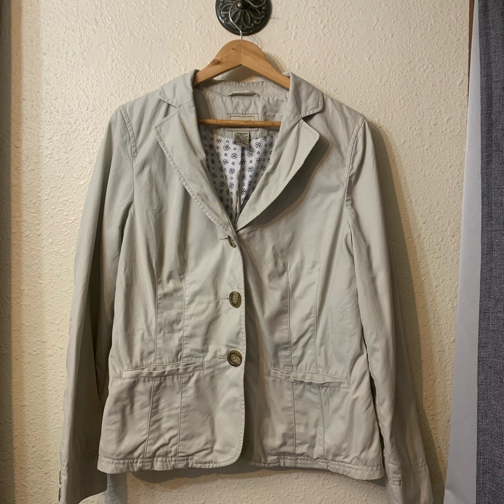 L.L. Bean Light Tan Blazer Jacket